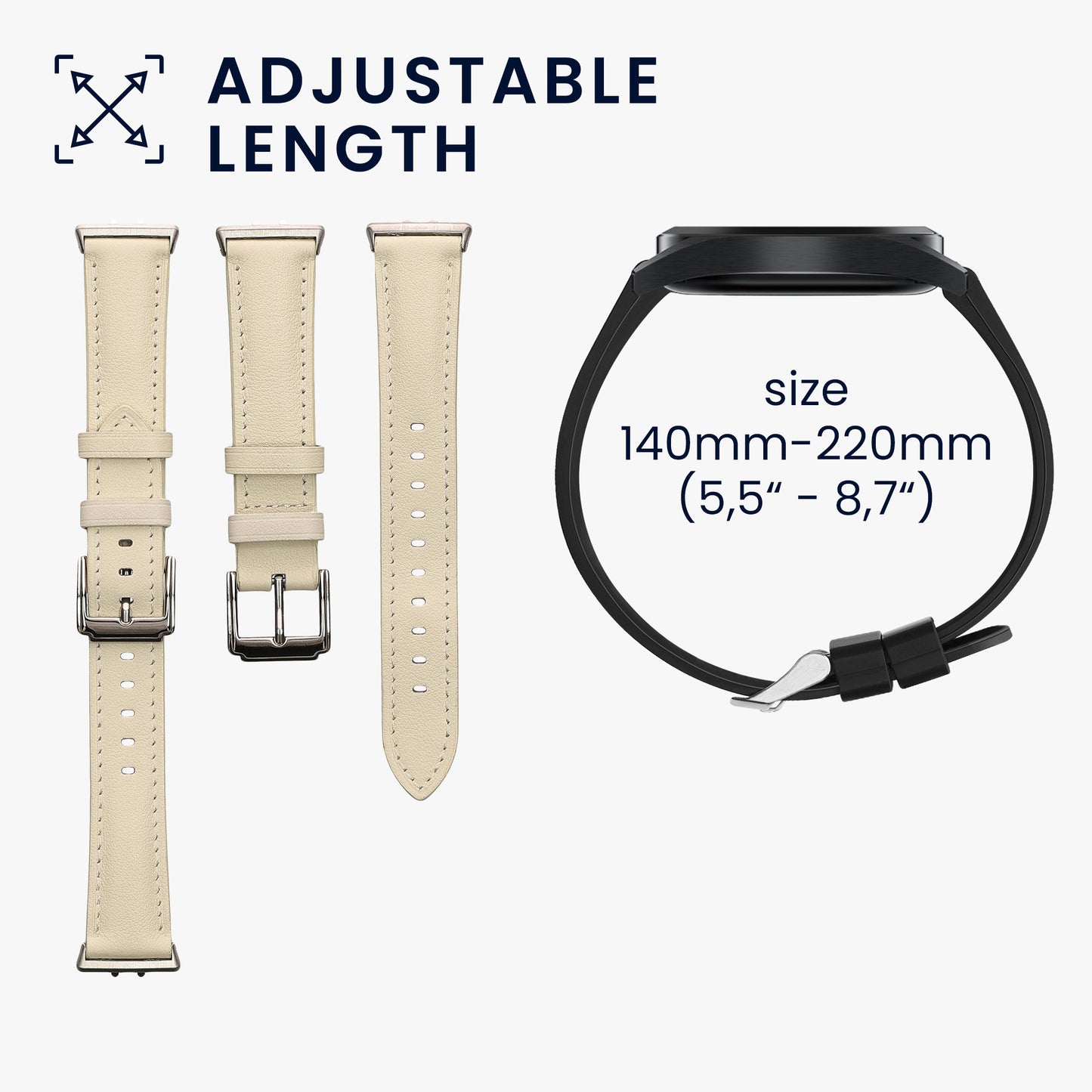 kwmobile Echtleder Uhrenarmband für Samsung Galaxy Fit 3 Armband Ersatzarmband für Fitnesstracker Wechselarmband Smartwatch