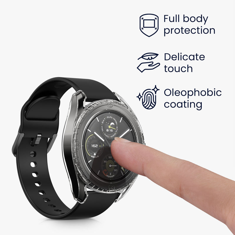 kwmobile Glas Hülle für Xiaomi Watch S3 Schutzhülle Fullbody Fitnesstracker Case Set