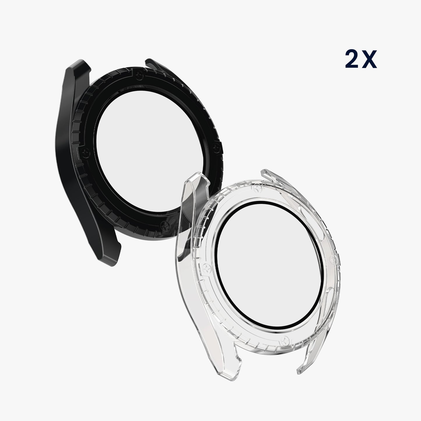 kwmobile Glas Hülle für Xiaomi Watch S3 Schutzhülle Fullbody Fitnesstracker Case Set