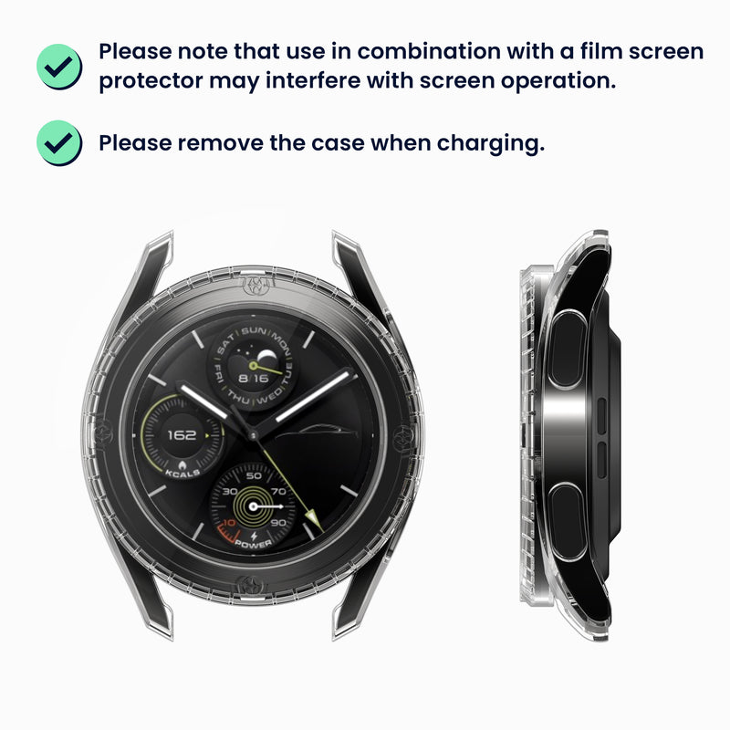 kwmobile Glas Hülle für Xiaomi Watch S3 Schutzhülle Fullbody Fitnesstracker Case Set