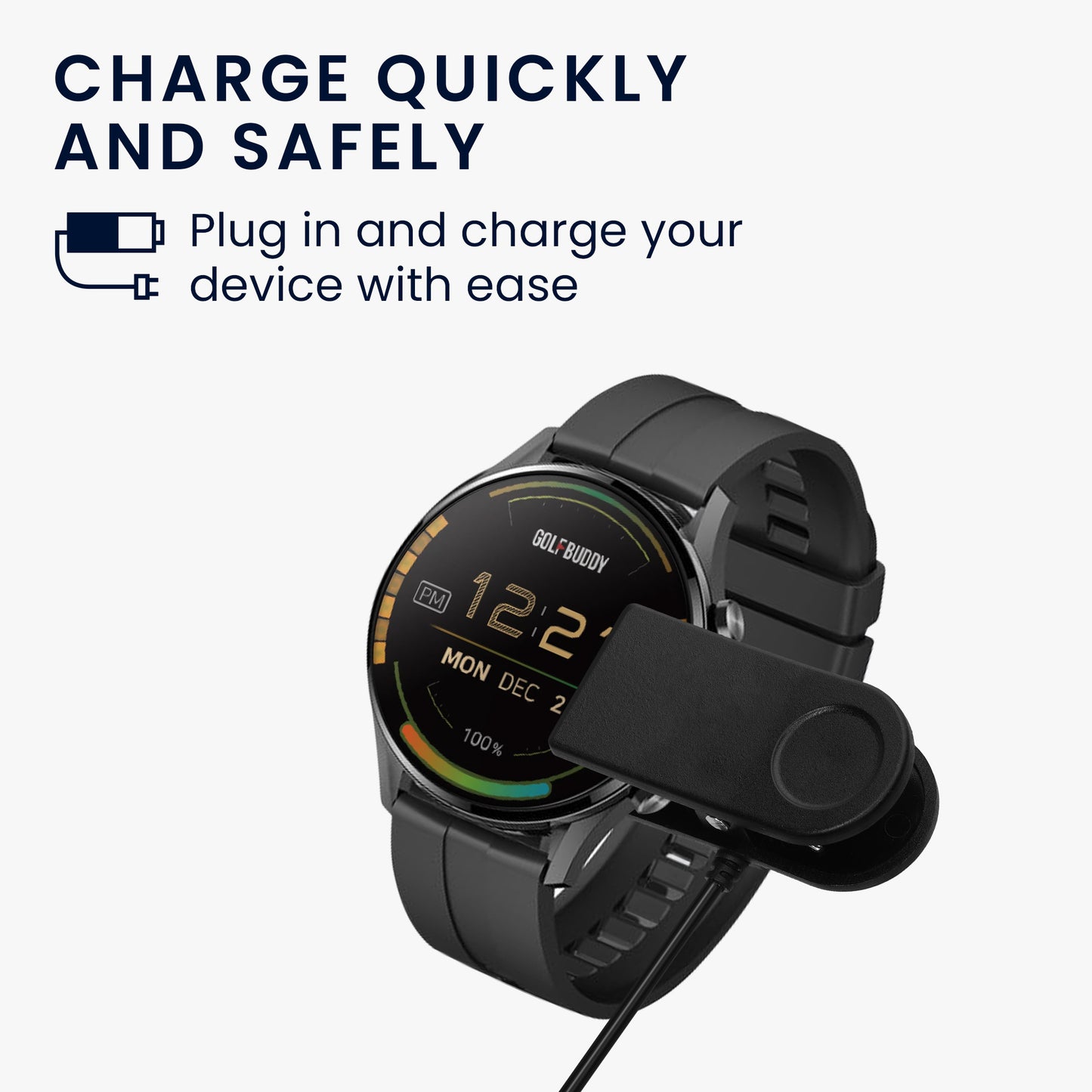 kwmobile kompatibel für GolfBuddy Aim W12 USB Ladekabel Charger für Smart Watch Fitnesstracker Ersatzkabel
