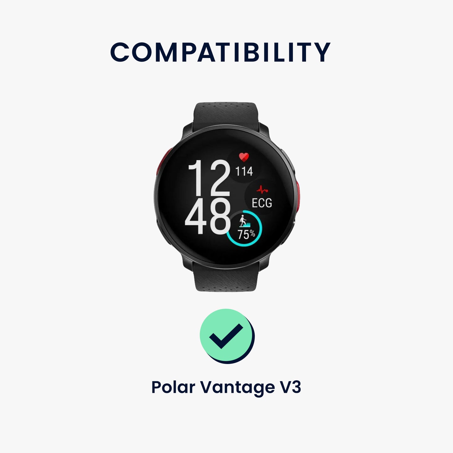 kwmobile Displayschutzfolie kompatibel mit Polar Vantage V3 Folie Schutzfolie für Fitness Tracker robuster Displayschutz