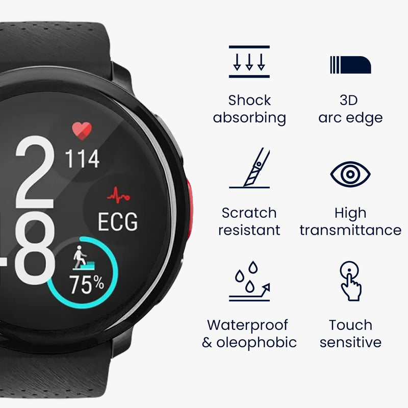 kwmobile Displayschutzfolie kompatibel mit Polar Vantage V3 Folie Schutzfolie für Fitness Tracker robuster Displayschutz