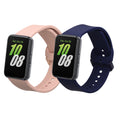 kwmobile Silikon Uhrenarmband für Samsung Galaxy Fit 3 Armband - Ersatzarmband für Fitnesstracker - Wechselarmband Smartwatch - Dunkelblau Altrosa Dunkelblau  [dsg03]
