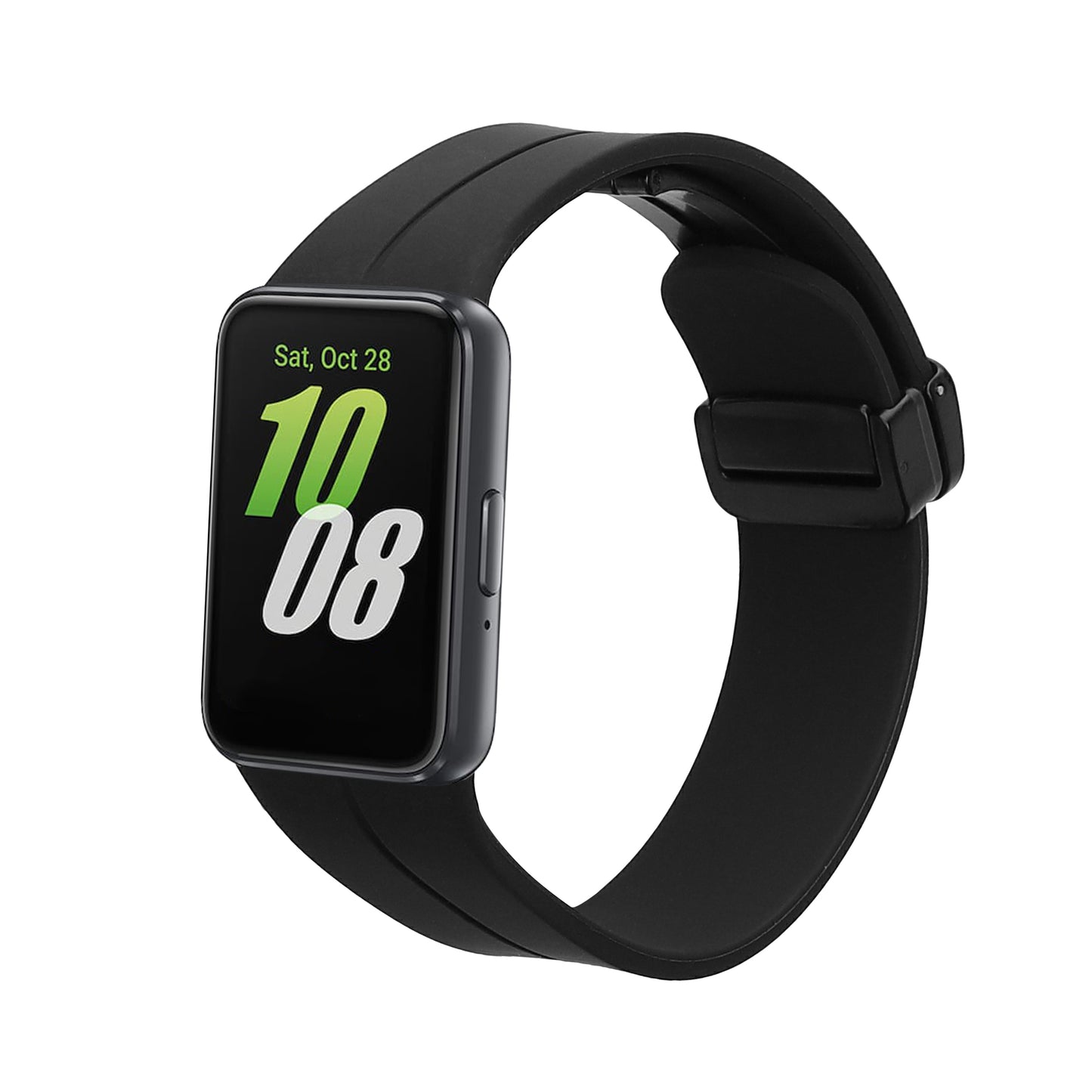 kwmobile Silikon Uhrenarmband für Samsung Galaxy Fit 3 Armband - Ersatzarmband für Fitnesstracker - Wechselarmband Smartwatch - Schwarz Schwarz  