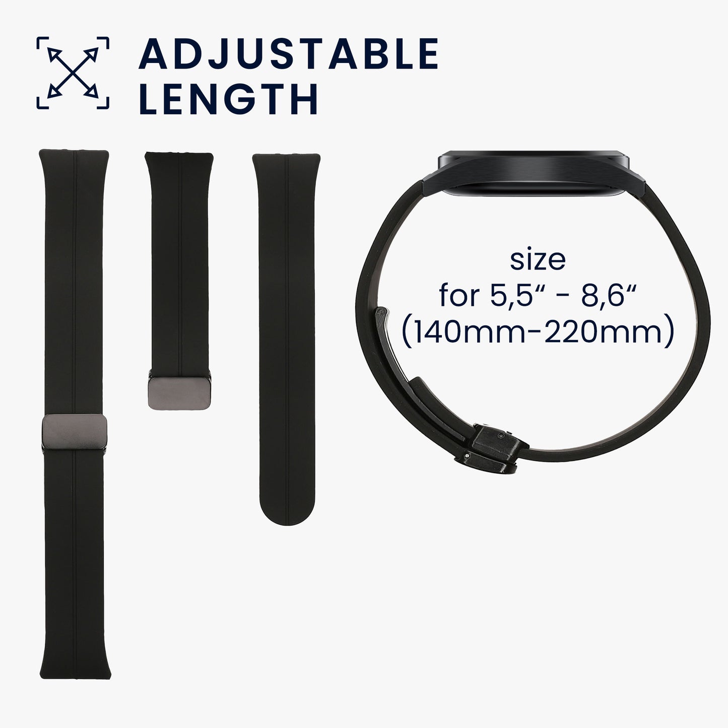 kwmobile Silikon Uhrenarmband für Samsung Galaxy Fit 3 Armband Ersatzarmband für Fitnesstracker Wechselarmband Smartwatch