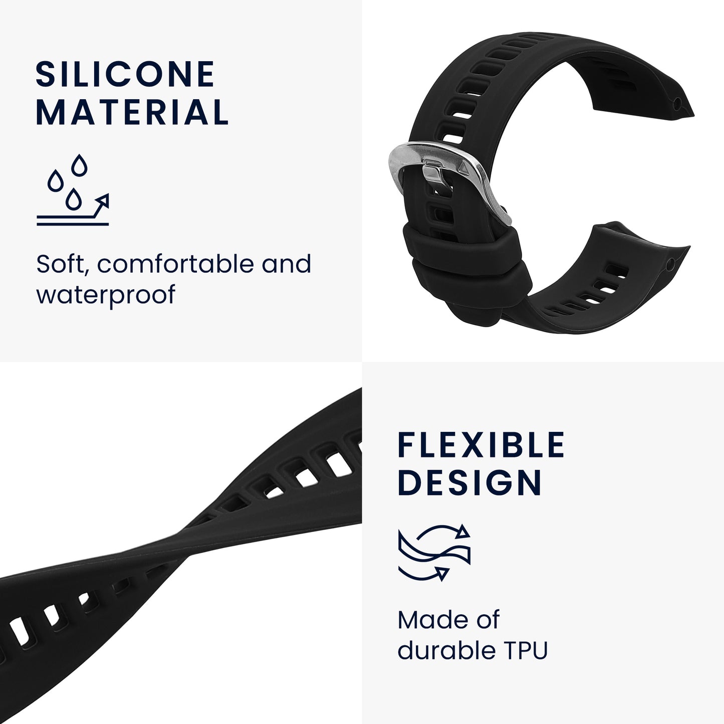 kwmobile Silikon Uhrenarmband für Garmin Instinct 2S Armband Ersatzarmband für Fitnesstracker Wechselarmband Smartwatch
