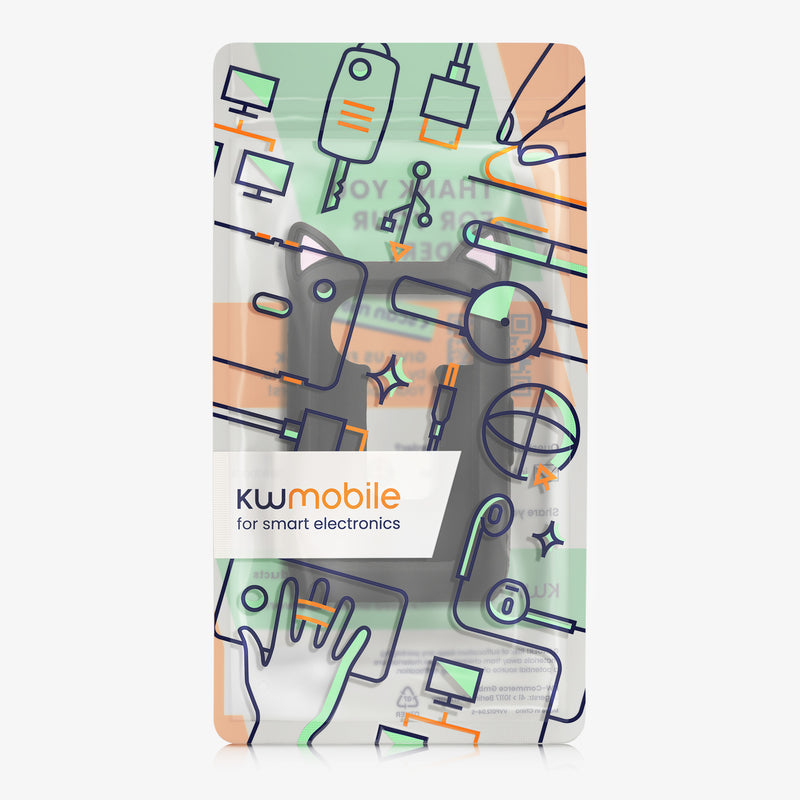 kwmobile Schutzhülle kompatibel mit Huawei Watch Band 7 / Honor Band 6 Hülle Rahmen mit Cat Ears Case ohne Display Schutz