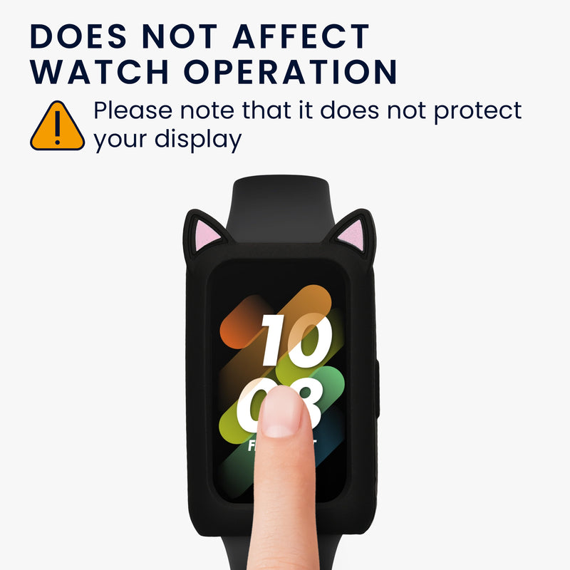 kwmobile Schutzhülle kompatibel mit Huawei Watch Band 7 / Honor Band 6 Hülle Rahmen mit Cat Ears Case ohne Display Schutz