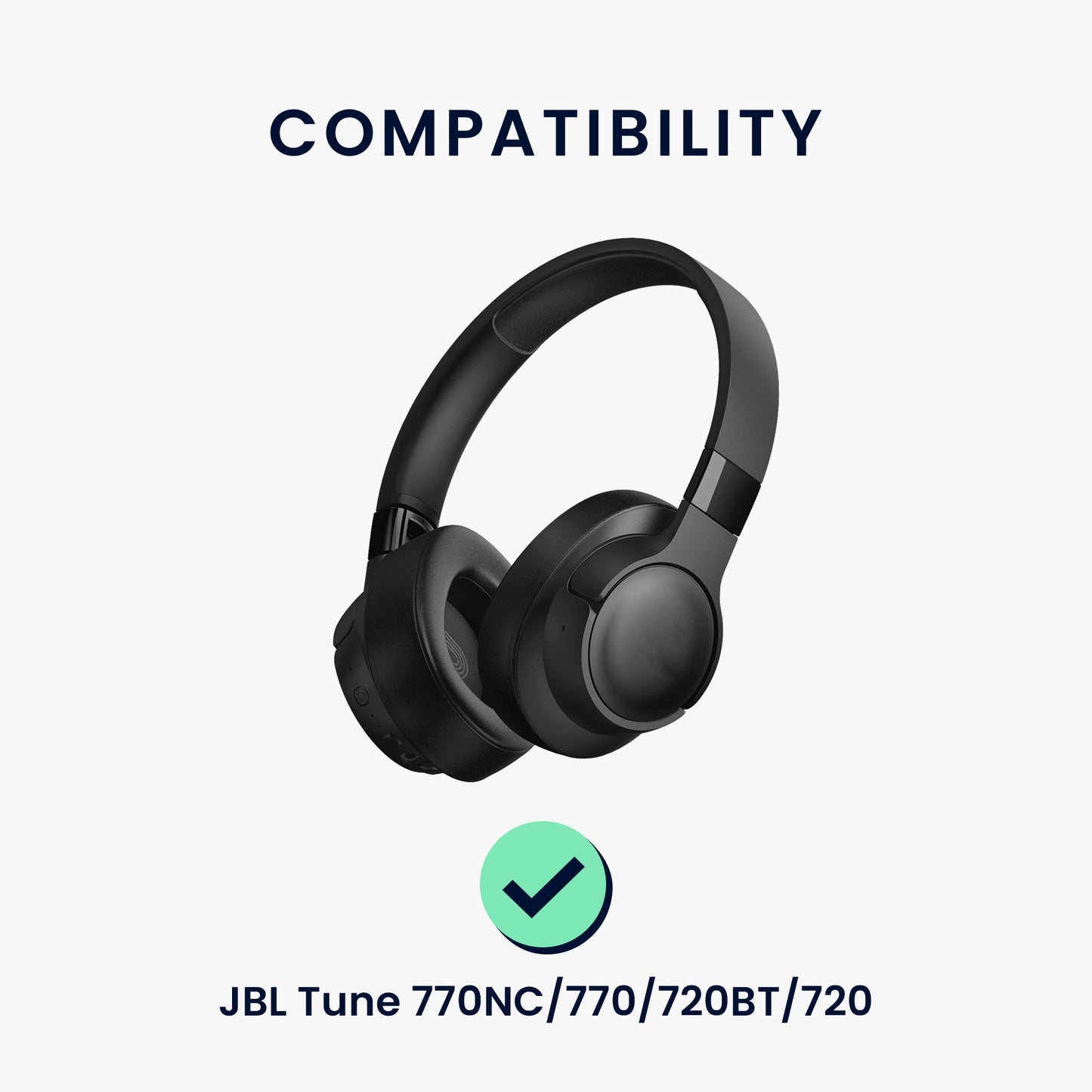 kwmobile Ohr Polster für JBL Tune 770NC / 770 / 720BT / 720 Ohrpolster Ersatz Kopfhörer Ersatzteile Over Ear Headphones