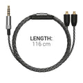 kwmobile Kopfhörerkabel für Shure SE215 / SE315 / SE425 / SE535 / SE846 / UE900 - Ersatz Kabel 120 cm Mikrofon Lautstärkeregler - 3.5mm Klinke