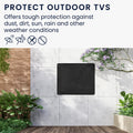 kwmobile 24" TV Outdoor TV Abdeckung Fernseher Hülle Bildschirmschutz Schutzhülle wetterfest