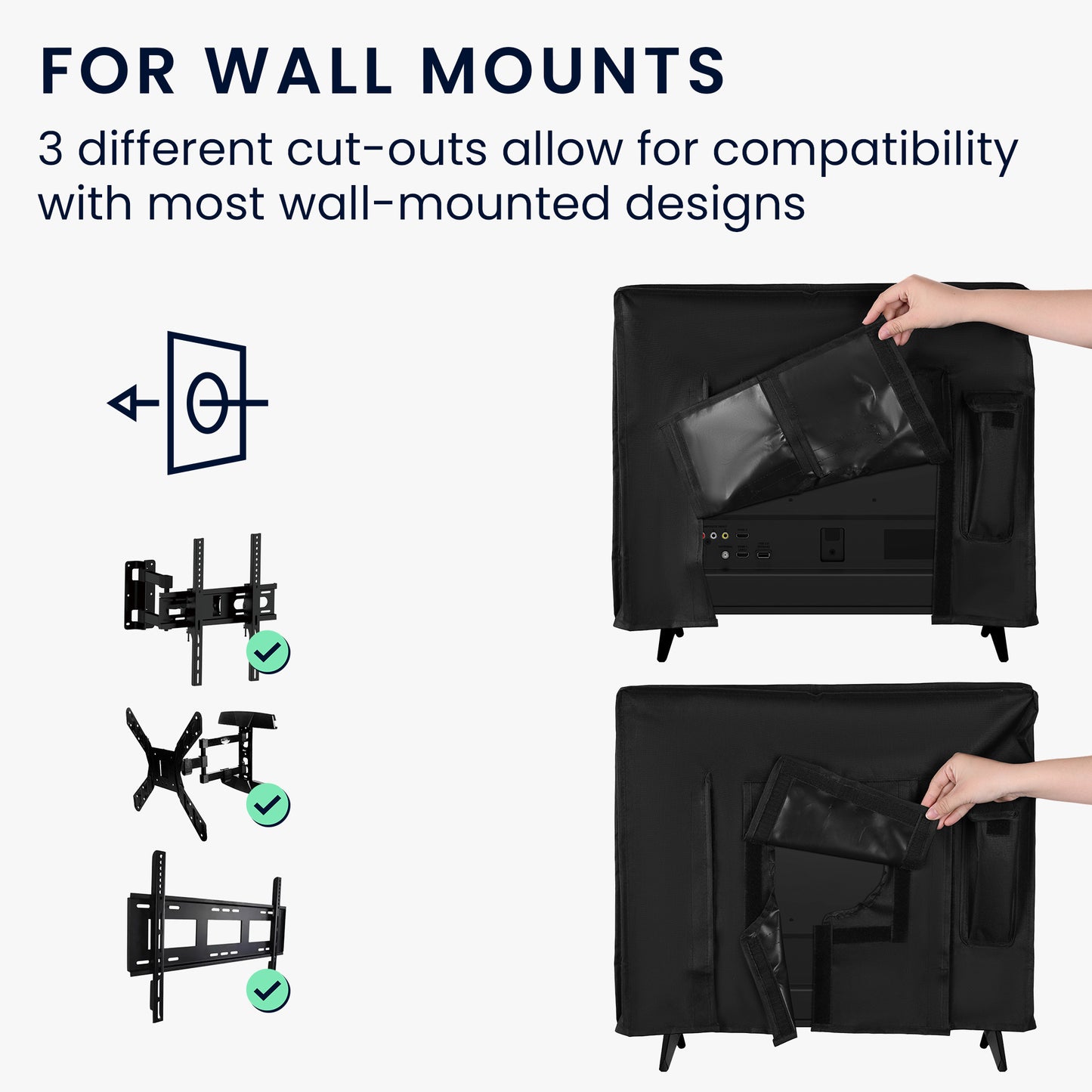 kwmobile 24" TV Outdoor TV Abdeckung Fernseher Hülle Bildschirmschutz Schutzhülle wetterfest