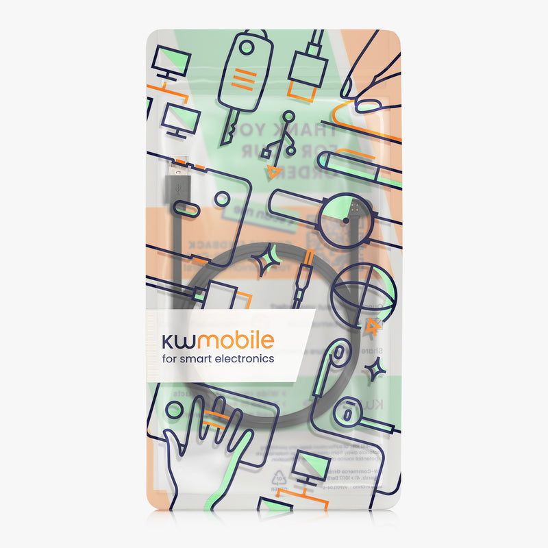kwmobile kompatibel für Mojawa RunPlus USB Ladekabel Charger für Smart Watch Fitnesstracker Ersatzkabel