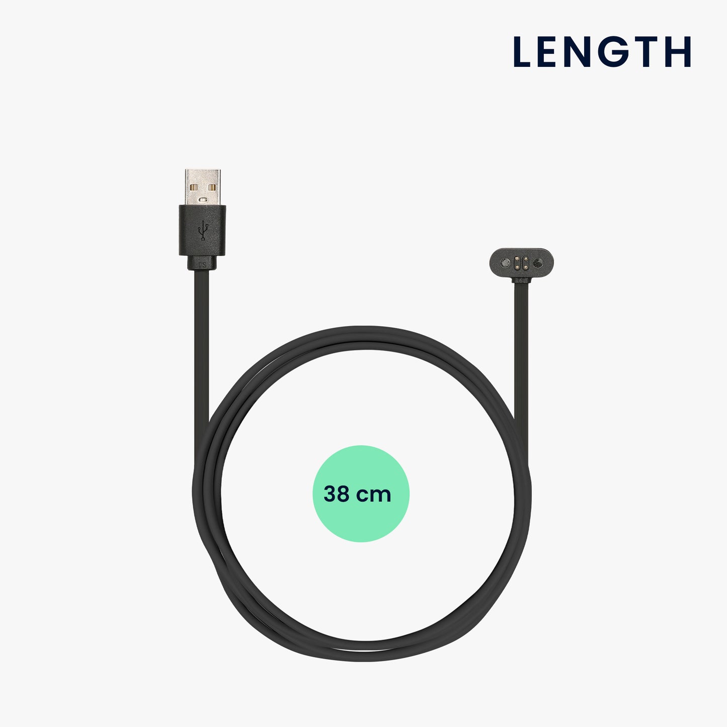 kwmobile kompatibel für Mojawa RunPlus USB Ladekabel Charger für Smart Watch Fitnesstracker Ersatzkabel