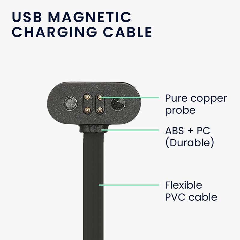 kwmobile kompatibel für Mojawa RunPlus USB Ladekabel Charger für Smart Watch Fitnesstracker Ersatzkabel