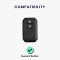 kwmobile Autoschlüssel Hülle kompatibel mit Suzuki 2-Tasten Autoschlüssel Keyless Go Hülle