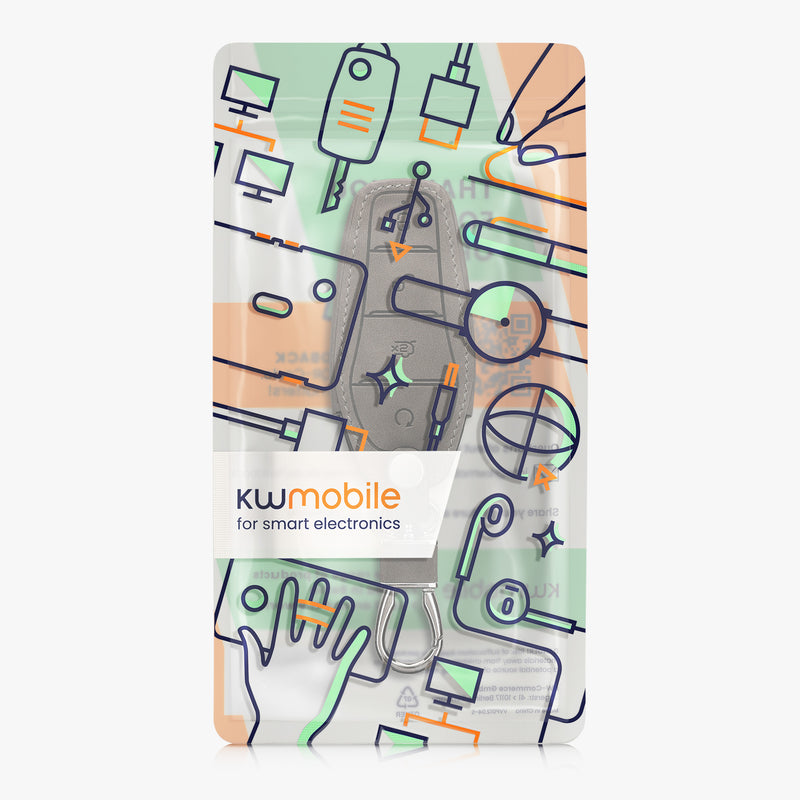 kwmobile Autoschlüssel Hülle kompatibel mit BYD Atto 3 / Sealion / Han / Tang / Dolphin / Seal - Kunstleder Schutzhülle Schlüsselhülle Cover