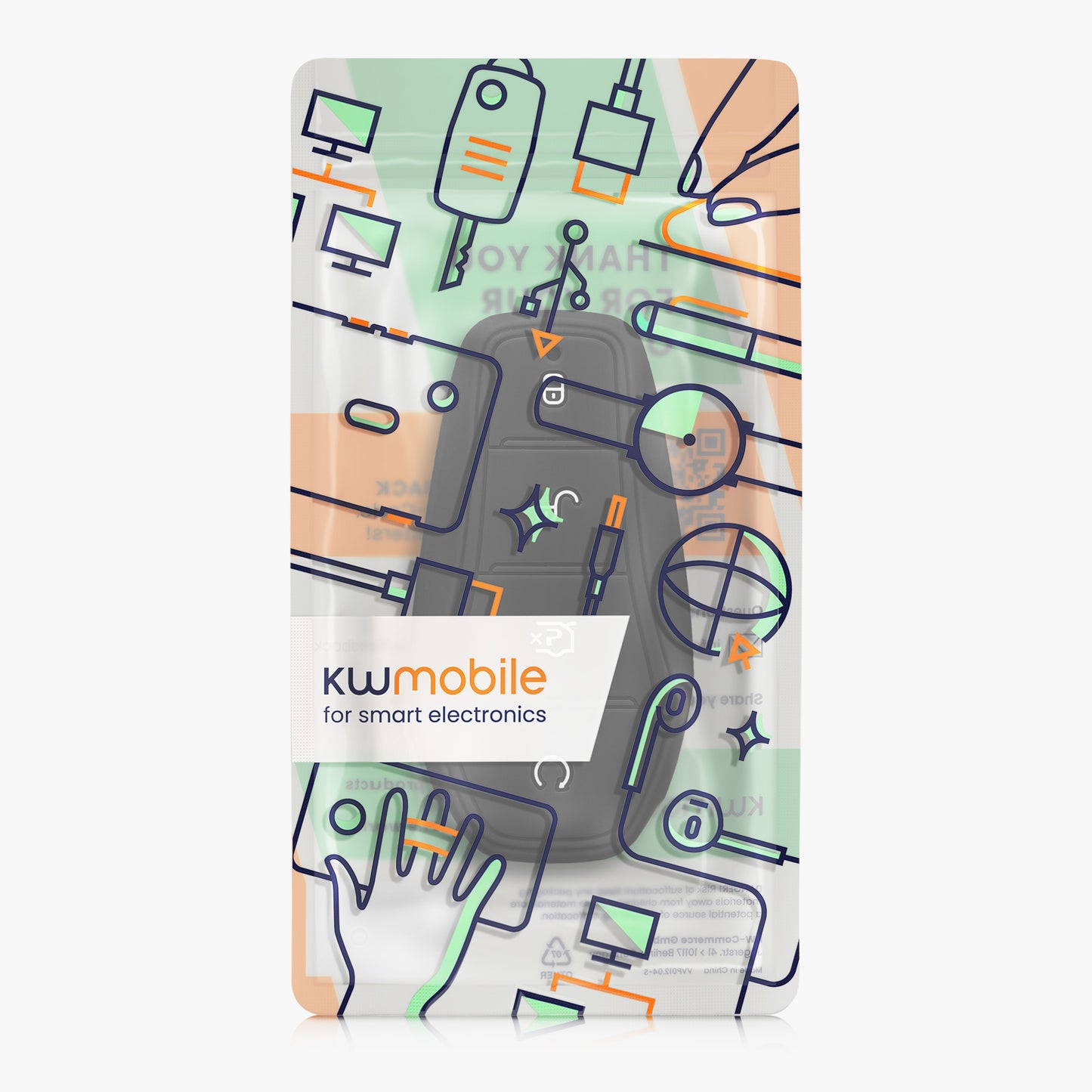 kwmobile Autoschlüssel Hülle kompatibel mit BYD Atto 3 / Sealion / Han / Tang / Dolphin / Seal