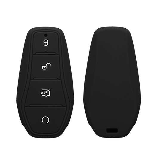 kwmobile Autoschlüssel Silikon Hülle kompatibel mit BYD Atto 3 / Sealion / Han / Tang / Dolphin / Seal - Schlüsselhülle in Schwarz Schwarz  