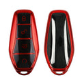 kwmobile Autoschlüssel Hülle kompatibel mit BYD Atto 3 / Sealion / Han / Tang / Dolphin / Seal - Schlüsselhülle Silikon Cover - Hochglanz Rot Hochglanz Rot  [dsg00]
