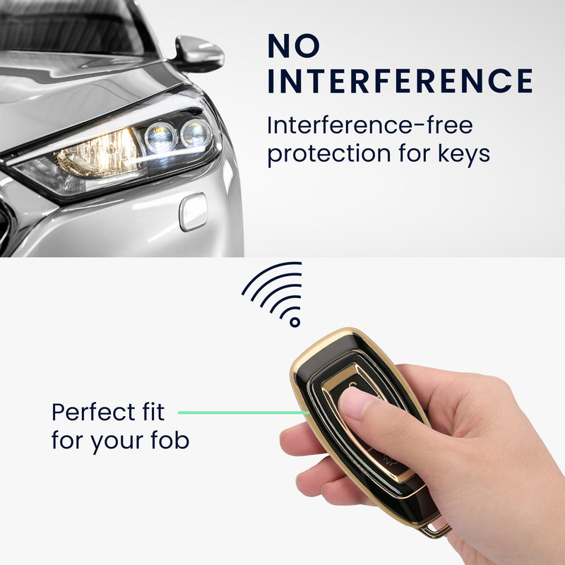kwmobile Autoschlüssel Hülle kompatibel mit Ford 3-Tasten Autoschlüssel Keyless Go