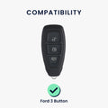 kwmobile Autoschlüssel Hülle kompatibel mit Ford 3-Tasten Autoschlüssel Keyless Go