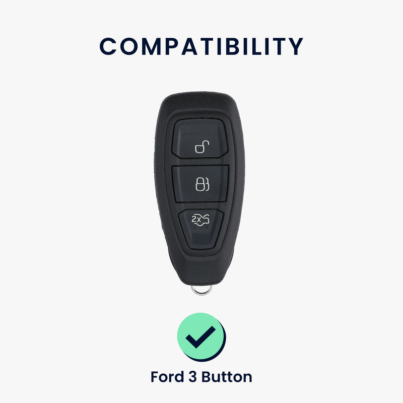 kwmobile Autoschlüssel Hülle kompatibel mit Ford 3-Tasten Autoschlüssel Keyless Go