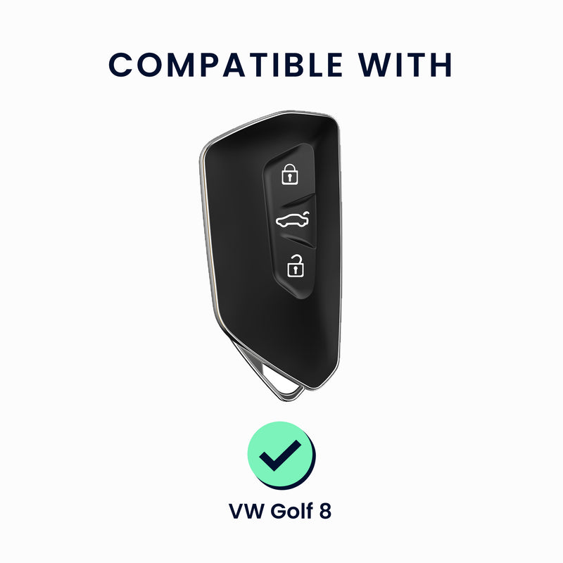 kwmobile Autoschlüssel Hülle kompatibel mit VW Golf 8 3-Tasten Autoschlüssel