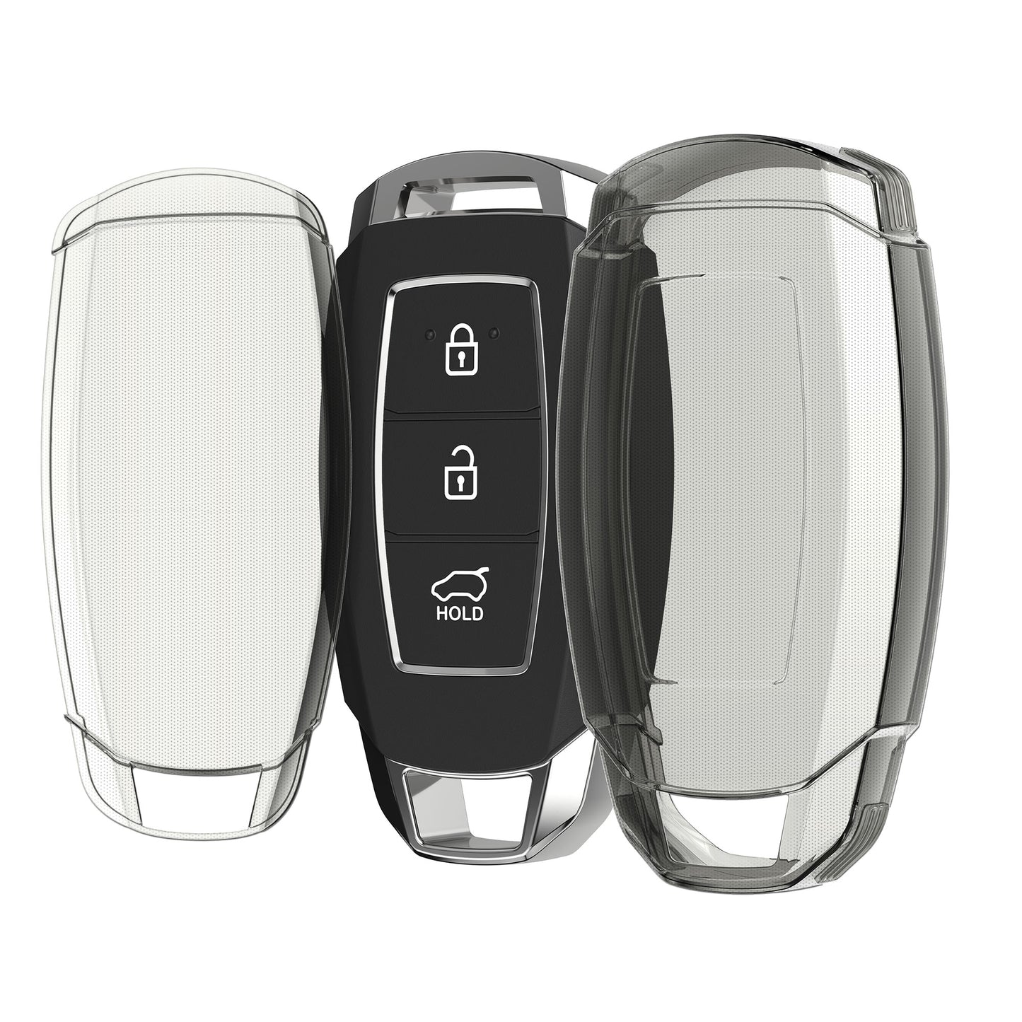 kwmobile Autoschlüssel Hülle kompatibel mit Hyundai 3-Tasten Autoschlüssel Keyless Go