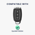 kwmobile Autoschlüssel Hülle kompatibel mit Hyundai 3-Tasten Autoschlüssel Keyless Go
