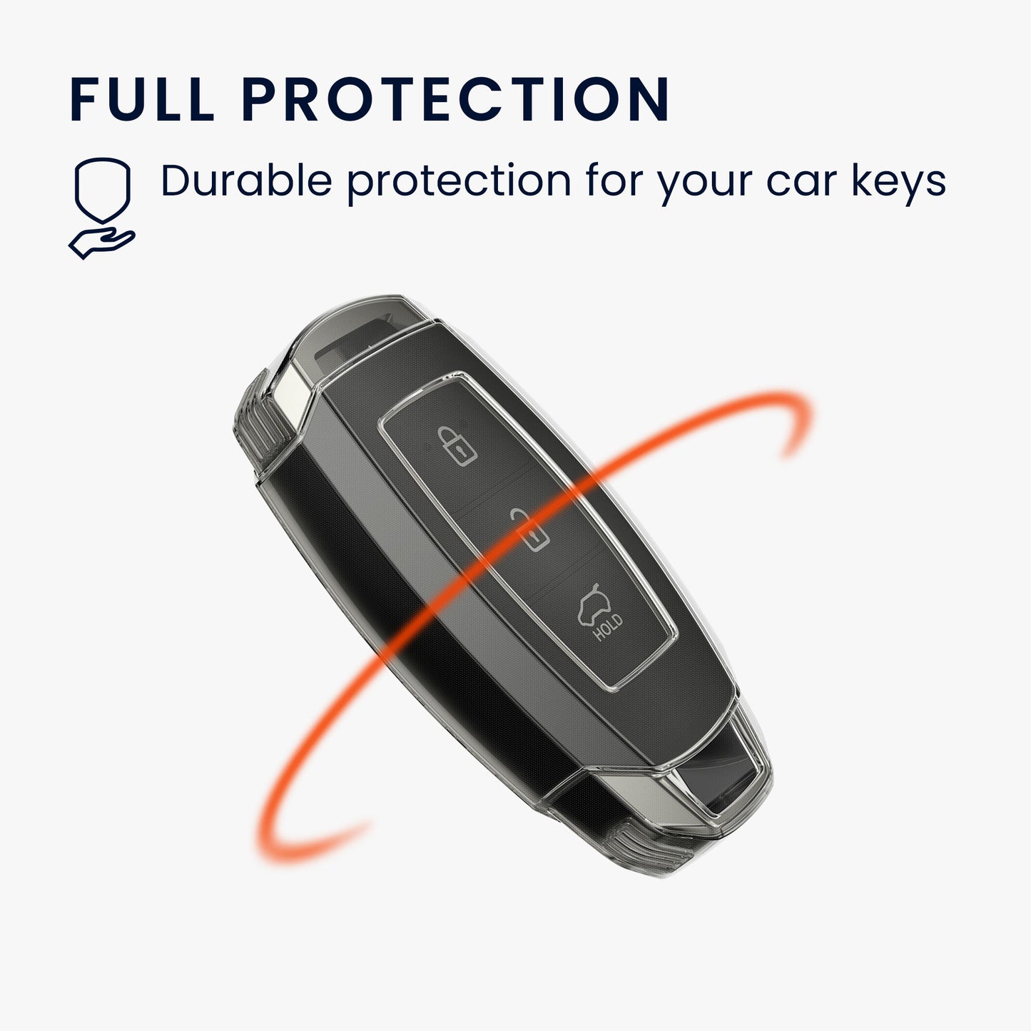 kwmobile Autoschlüssel Hülle kompatibel mit Hyundai 3-Tasten Autoschlüssel Keyless Go
