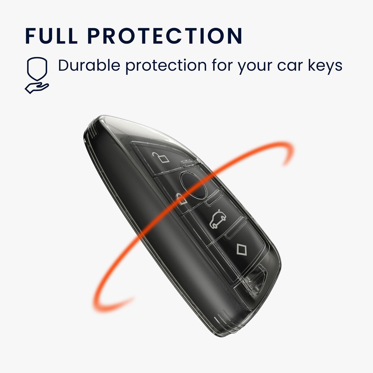kwmobile Autoschlüssel Hülle kompatibel mit BMW 3-Tasten Smart Key Autoschlüssel