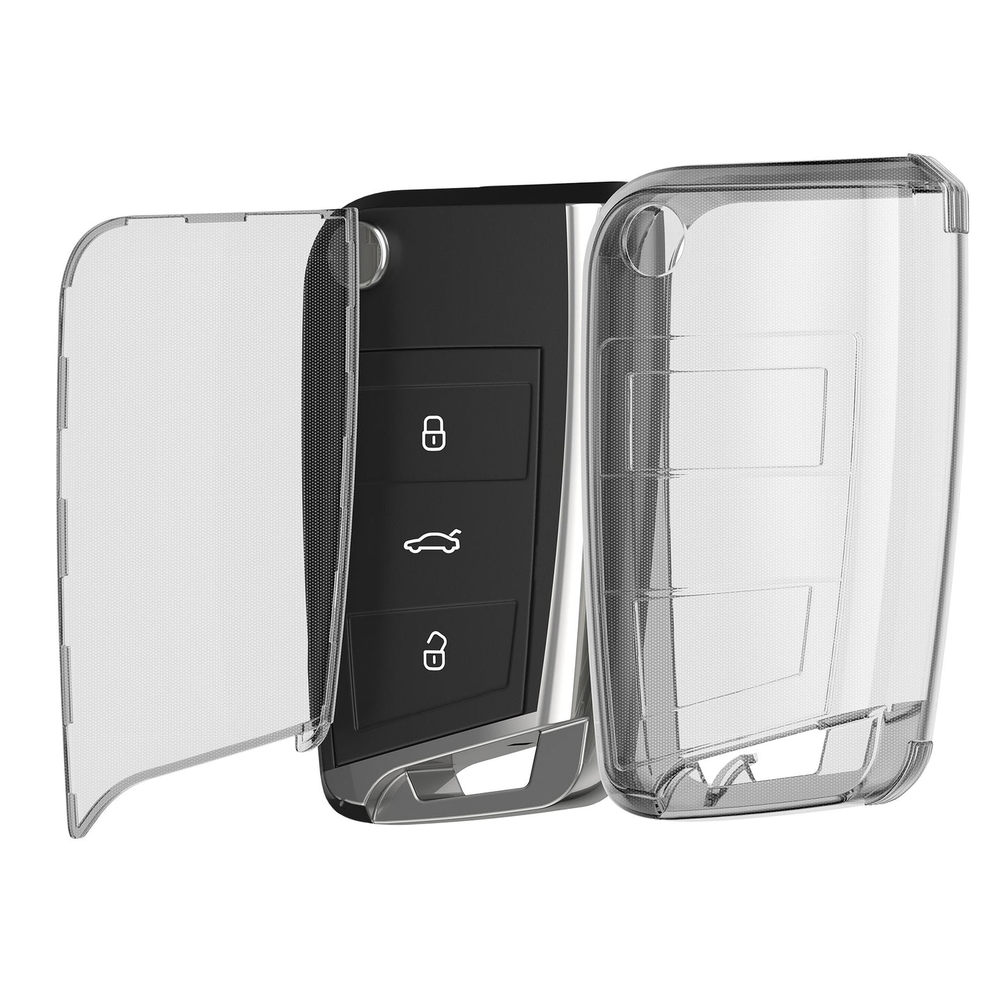 kwmobile Autoschlüssel Hülle kompatibel mit VW Golf 7 MK7 3-Tasten Autoschlüssel