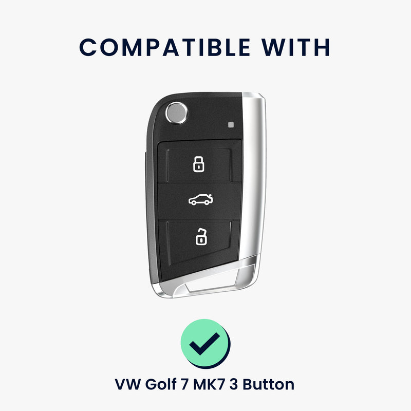 kwmobile Autoschlüssel Hülle kompatibel mit VW Golf 7 MK7 3-Tasten Autoschlüssel