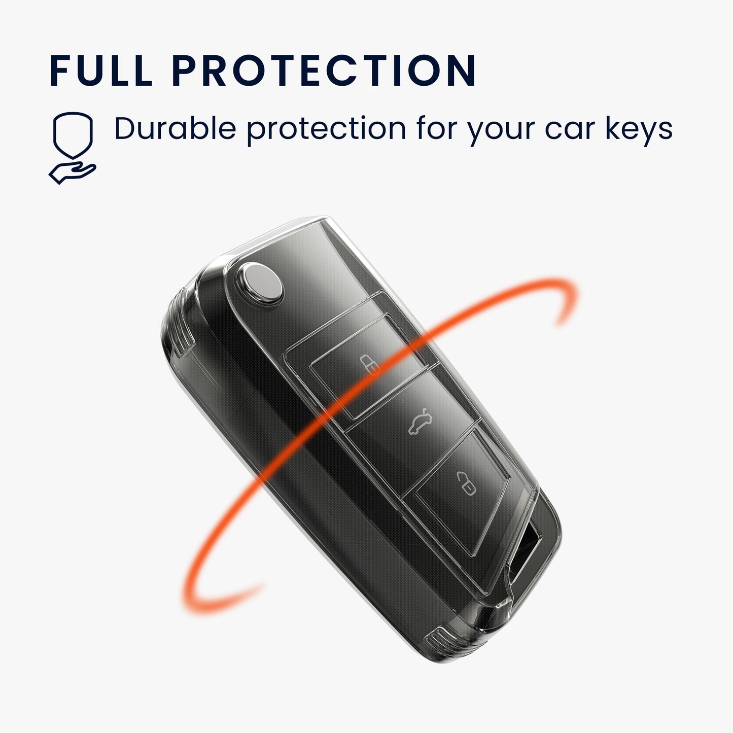 kwmobile Autoschlüssel Hülle kompatibel mit VW Golf 7 MK7 3-Tasten Autoschlüssel