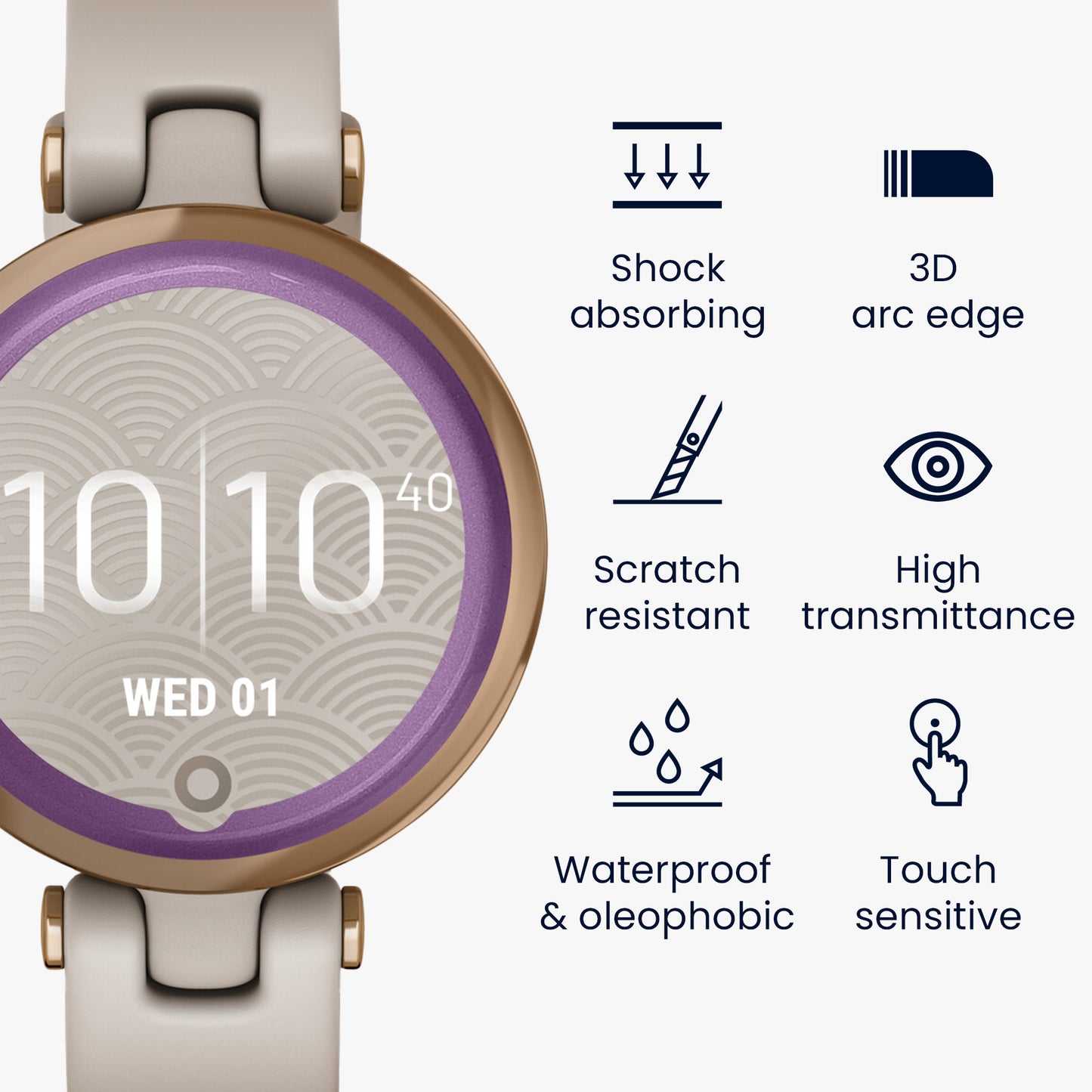 kwmobile Displayschutzfolie kompatibel mit Garmin Lily Sport Folie Schutzfolie für Fitness Tracker robuster Displayschutz
