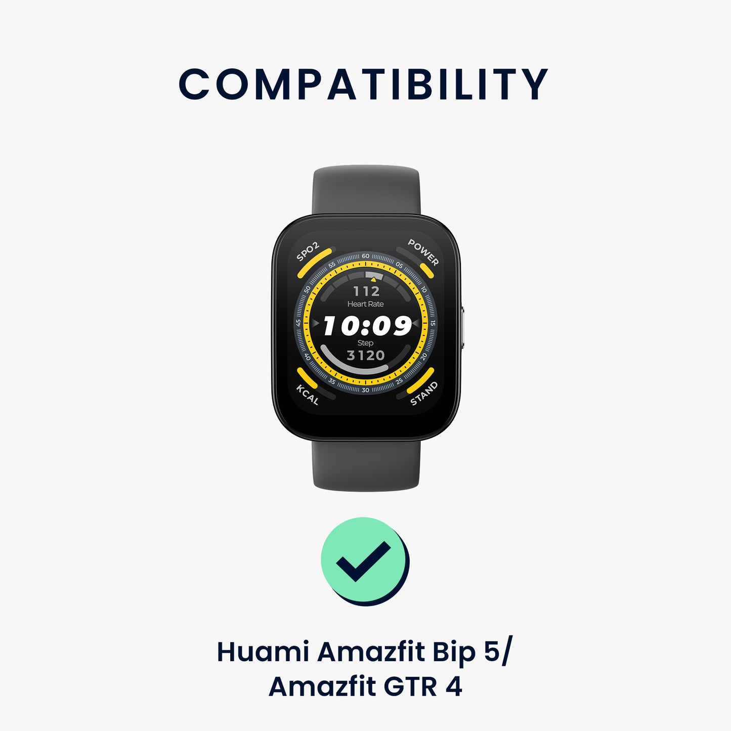 kwmobile Armband kompatibel mit 22mm Amazfit Bip 6 / Bip 5 Unity / Bip 5 / GTS 3 / Balance 2 / Helio Strap - Fitnesstracker Sportarmband Band - Innenmaße von 14 - 22 cm