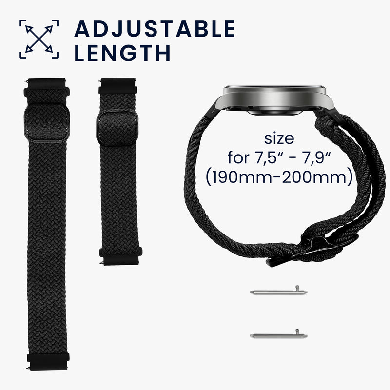kwmobile Armband kompatibel mit 22mm Amazfit Bip 6 / Bip 5 Unity / Bip 5 / GTS 3 / Balance 2 / Helio Strap - Fitnesstracker Sportarmband Band - Innenmaße von 14 - 22 cm
