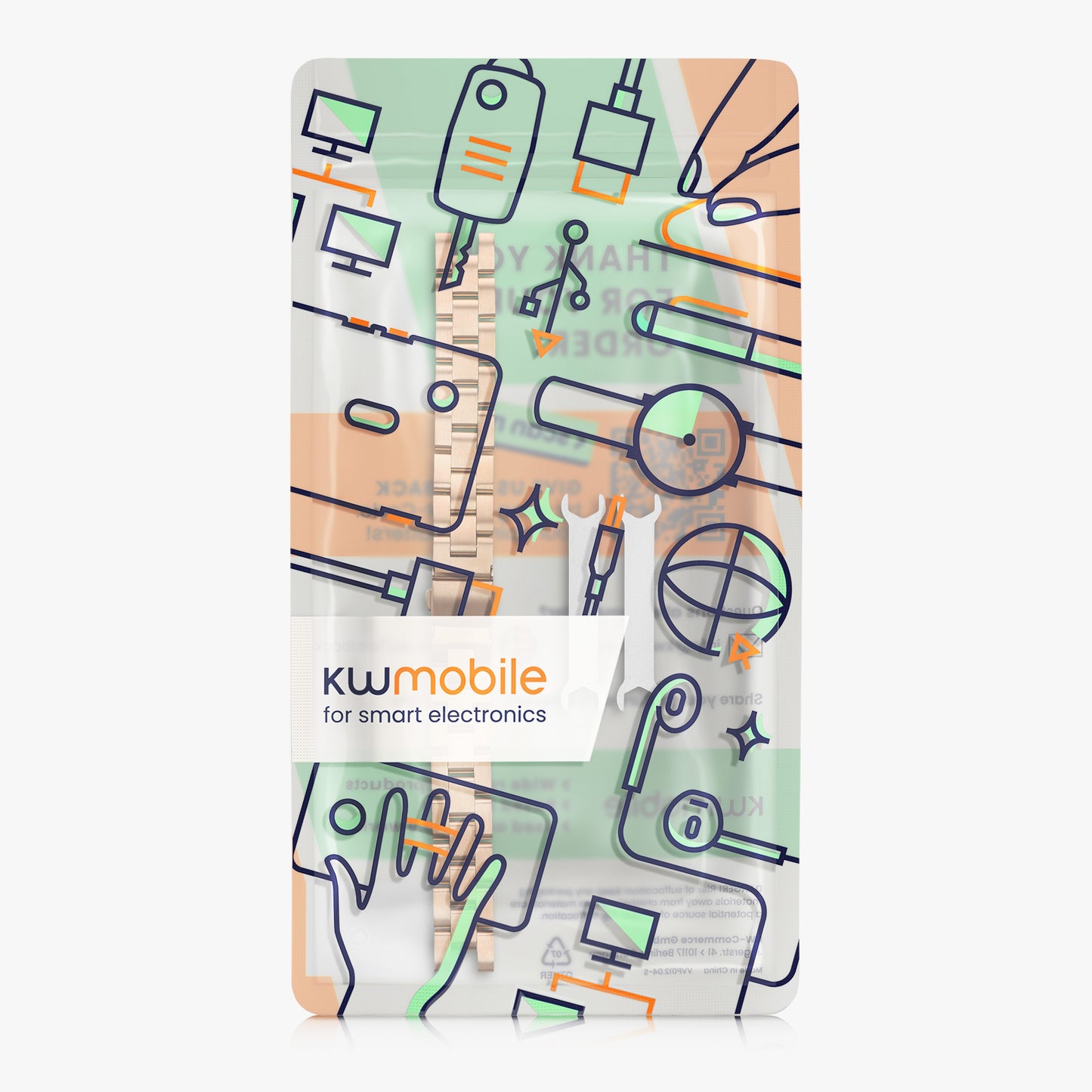 kwmobile Uhrenarmband kompatibel mit Garmin Lily Sport Ersatz Armband Ersatzarmband für Smartwatch 14 - 22 cm Innenmaße