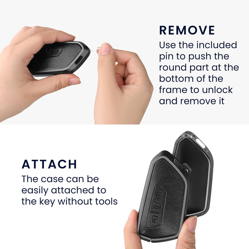 kwmobile Autoschlüssel Hülle kompatibel mit BMW 3-Tasten Funk Autoschlüssel (nur Keyless Go) Schlüsselhülle - Schutzhülle mit Schlüsselanhänger