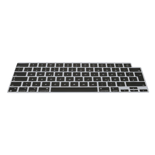 kwmobile Silikon Tastaturschutz für Apple Macbook Air 15 2023 M2 (A2941) - QWERTZ Keyboard Cover Abdeckung - Schwarz Schwarz  