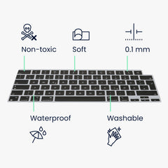 kwmobile Tastaturschutz für Apple Macbook Air 15 2023 M2 (A2941) QWERTZ Keyboard Cover Abdeckung - Schwarz - Sonstiges