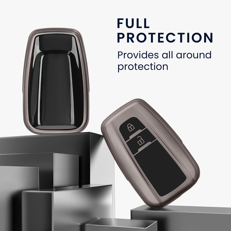 kwmobile Autoschlüssel Hülle kompatibel mit Toyota 2-Tasten Smart Key Autoschlüssel - Schlüsselhülle Silikon Cover