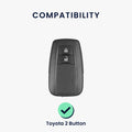kwmobile Autoschlüssel Hülle kompatibel mit Toyota 2-Tasten Smart Key Autoschlüssel - Schlüsselhülle Silikon Cover