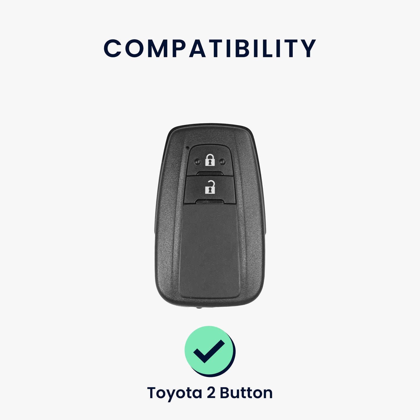 kwmobile Autoschlüssel Hülle kompatibel mit Toyota 2-Tasten Smart Key Autoschlüssel - Schlüsselhülle Silikon Cover