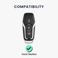 kwmobile Autoschlüssel Hülle kompatibel mit Ford 3-Tasten MyKey Autoschlüssel (Key Free) - Schlüsselhülle Silikon Cover