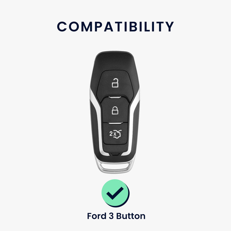 kwmobile Autoschlüssel Hülle kompatibel mit Ford 3-Tasten MyKey Autoschlüssel (Key Free) - Schlüsselhülle Silikon Cover