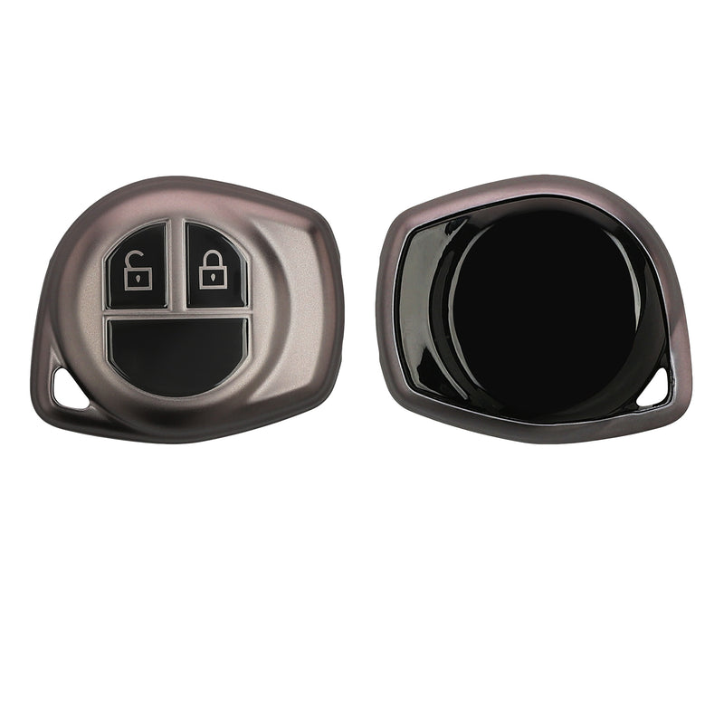 kwmobile Autoschlüssel Hülle kompatibel mit Suzuki 2-Tasten Autoschlüssel Keyless Go - Schlüsselhülle Silikon Cover - Schwarz matt Schwarz Schwarz matt  [dsg01]