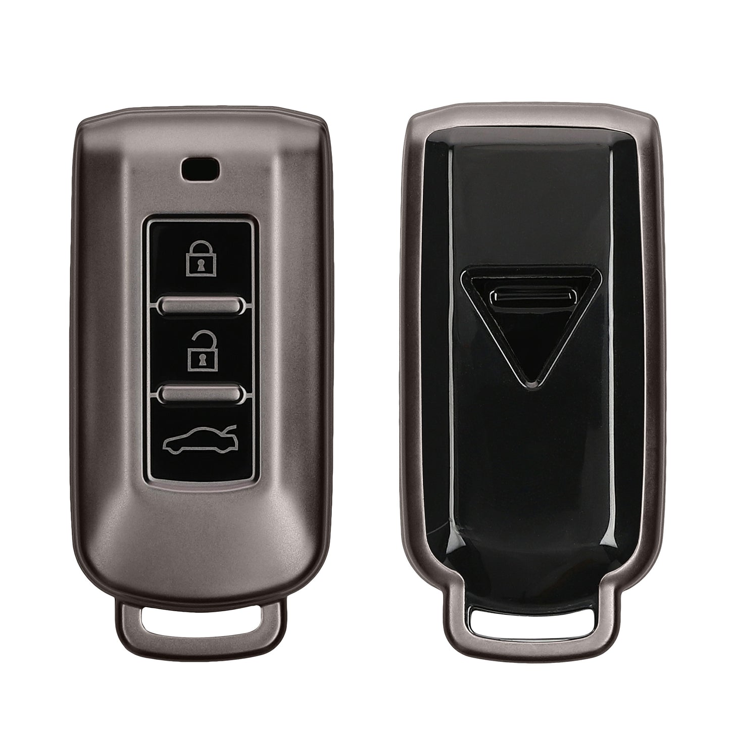 kwmobile Autoschlüssel Hülle kompatibel mit Mitsubishi 3-Tasten Autoschlüssel - Schlüsselhülle Silikon Cover - Schwarz matt Schwarz Schwarz matt  [dsg01]